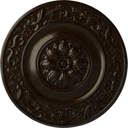 Ekena Millwork Milan Ceiling Medallion, Hand-Painted Bronze, 47 5/8"OD x 2 3/4"P CM47MIBZS